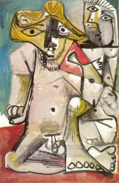 Homme et femme nus 1971 Cubismo Pinturas al óleo